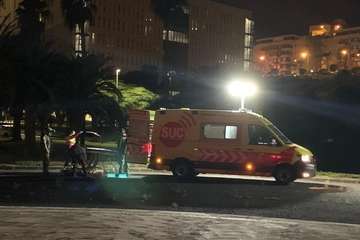 Un helicóptero del Ala 46 de la Base Aérea de Gando (Telde) rescata a un accidentado en estado grave/TA.